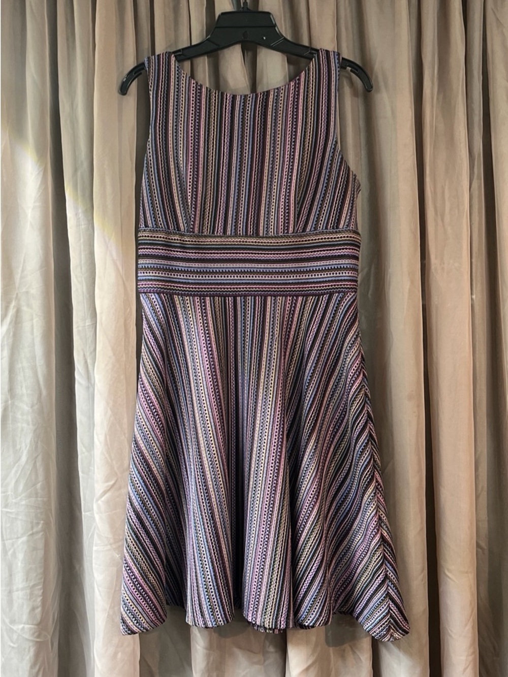 Gabby Skye Fit and Flare Dress Sleeveless Textured A Line Midi Women Size 6